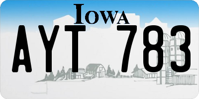 IA license plate AYT783