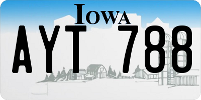 IA license plate AYT788