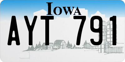 IA license plate AYT791