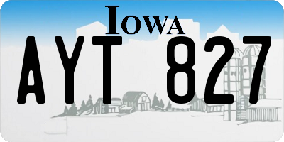 IA license plate AYT827