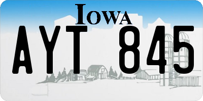 IA license plate AYT845