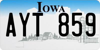 IA license plate AYT859