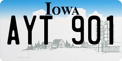 IA license plate AYT901
