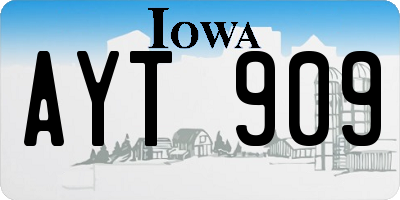 IA license plate AYT909