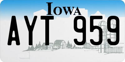 IA license plate AYT959