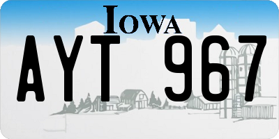 IA license plate AYT967