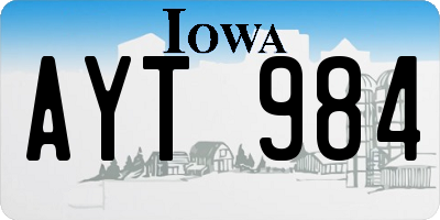 IA license plate AYT984