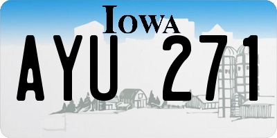 IA license plate AYU271