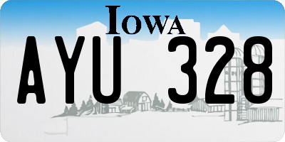 IA license plate AYU328