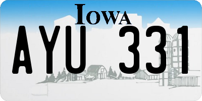 IA license plate AYU331