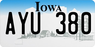 IA license plate AYU380