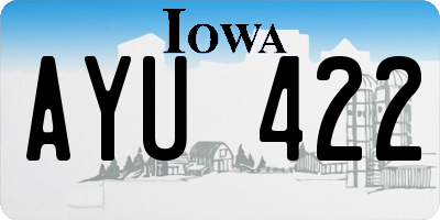 IA license plate AYU422
