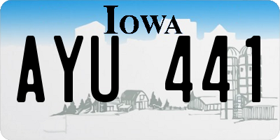 IA license plate AYU441