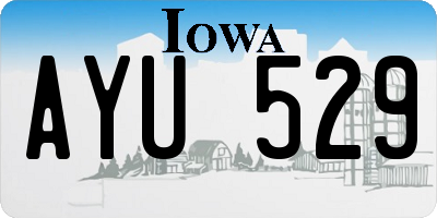 IA license plate AYU529