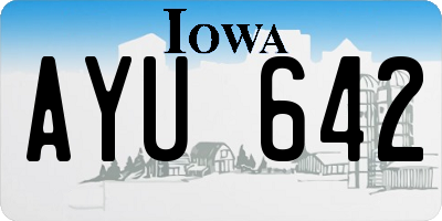 IA license plate AYU642