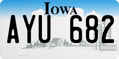 IA license plate AYU682