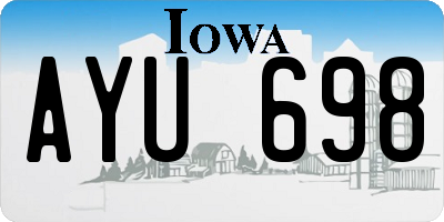 IA license plate AYU698