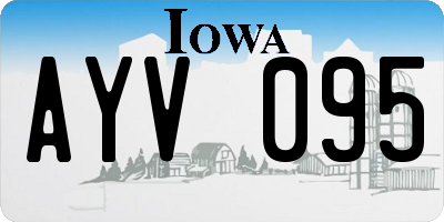 IA license plate AYV095