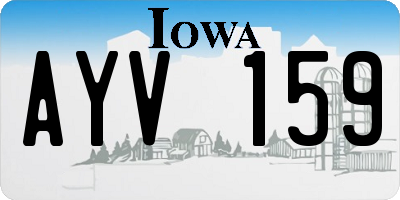 IA license plate AYV159