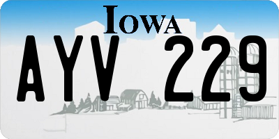 IA license plate AYV229
