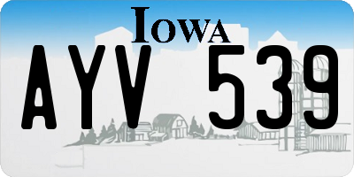 IA license plate AYV539