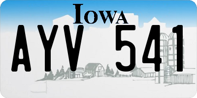 IA license plate AYV541