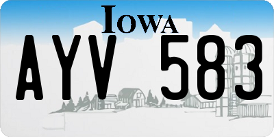 IA license plate AYV583