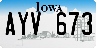 IA license plate AYV673