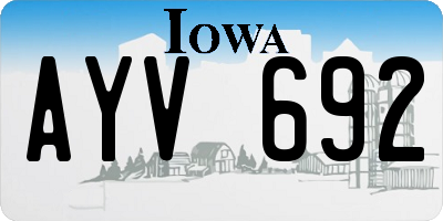 IA license plate AYV692