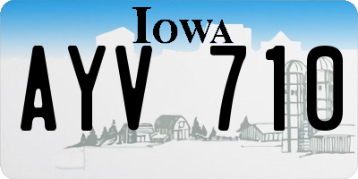 IA license plate AYV710