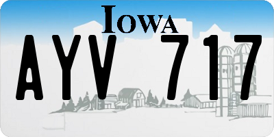 IA license plate AYV717