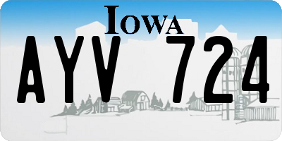 IA license plate AYV724