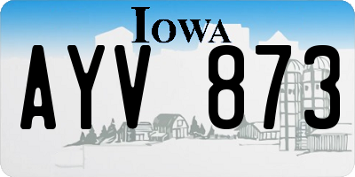 IA license plate AYV873