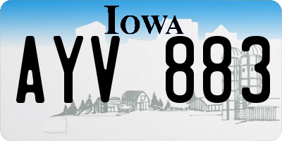 IA license plate AYV883