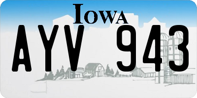IA license plate AYV943