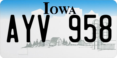 IA license plate AYV958