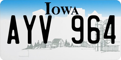 IA license plate AYV964