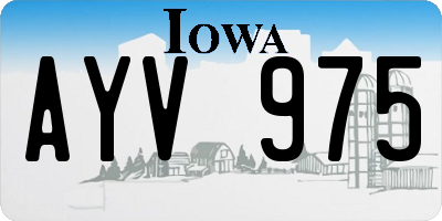 IA license plate AYV975