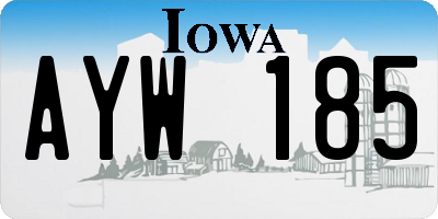 IA license plate AYW185