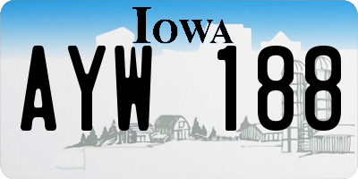 IA license plate AYW188