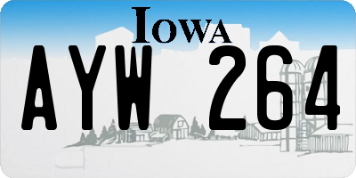 IA license plate AYW264