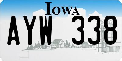 IA license plate AYW338