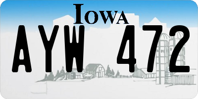 IA license plate AYW472