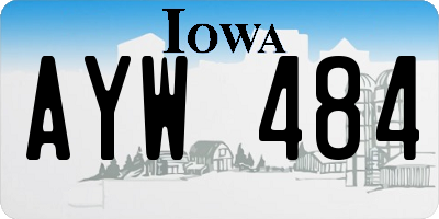 IA license plate AYW484