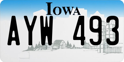 IA license plate AYW493