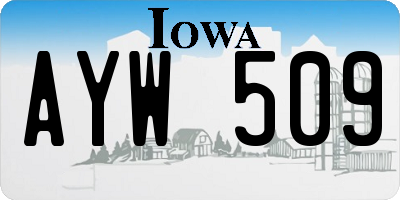 IA license plate AYW509