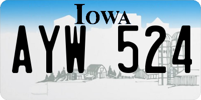 IA license plate AYW524