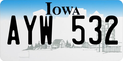 IA license plate AYW532