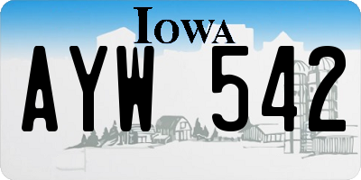 IA license plate AYW542