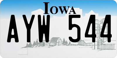 IA license plate AYW544